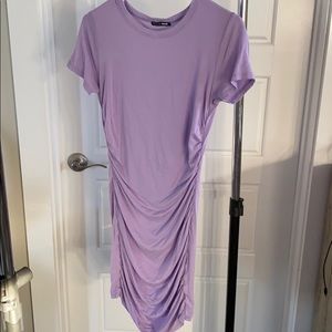 Fashion nova purple dress, ruched, size M.